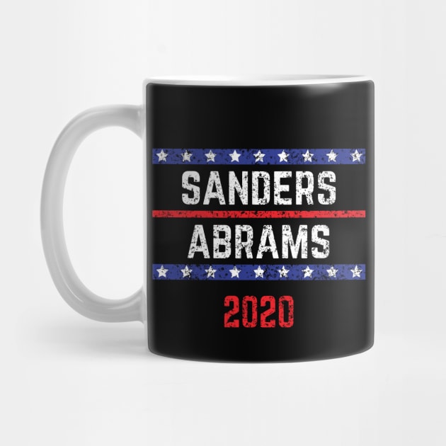 Bernie Sanders 2020 and Stacy Abrams on the One Ticket Vintage Distressed by YourGoods